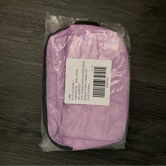 NWT BAGGU Puffy Fannypack in Lilac - Picture 3 of 3